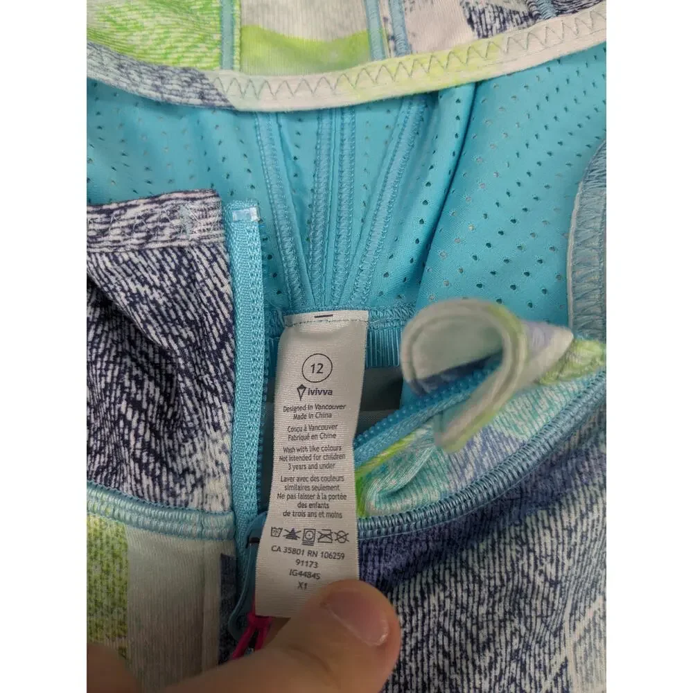 Ivivva Scuba Geo Pattern Sweatshirt Jacket - Girls 12
